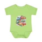 Rainbow Road Cute Cars Short Sleeve Bodysuit - Image 20