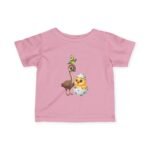 Cute Parrot Emu & Chick Hatching Short Sleeve Infant Tee - Image 4