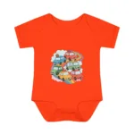 Rainbow Road Cute Cars Short Sleeve Bodysuit - Image 24