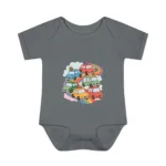 Rainbow Road Cute Cars Short Sleeve Bodysuit - Image 17