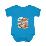 Rainbow Road Cute Cars Short Sleeve Bodysuit - Image 12