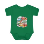 Rainbow Road Cute Cars Short Sleeve Bodysuit - Image 19