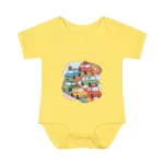 Rainbow Road Cute Cars Short Sleeve Bodysuit - Image 21