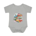 Rainbow Road Cute Cars Short Sleeve Bodysuit - Image 23