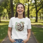 Sloth Mom Tshirt – Hanging on Tree