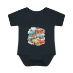 Rainbow Road Cute Cars Short Sleeve Bodysuit - Image 9