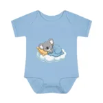 Cute Sleeping Australian Animals on Clouds Infant Baby Short Sleeve Bodysuit - Image 7