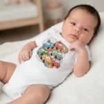Rainbow Road Cute Cars Short Sleeve Bodysuit - Image 4