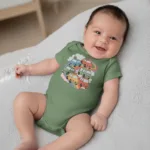 Rainbow Road Cute Cars Short Sleeve Bodysuit - Image 2