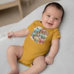 Rainbow Road Cute Cars Short Sleeve Bodysuit - Image 5