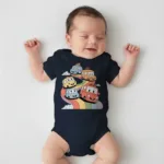Rainbow Road Cute Cars Short Sleeve Bodysuit - Image 3