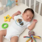 Cute Sleeping Australian Animals on Clouds Infant Baby Short Sleeve Bodysuit