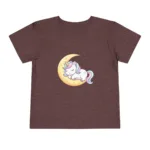 Unicorn Toddler Tshirt - Sleeping on Moon for Girls - Image 26