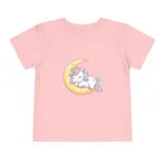 Unicorn Toddler Tshirt - Sleeping on Moon for Girls - Image 22