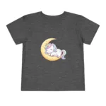 Unicorn Toddler Tshirt - Sleeping on Moon for Girls - Image 21