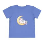 Unicorn Toddler Tshirt - Sleeping on Moon for Girls - Image 17