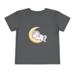 Unicorn Toddler Tshirt - Sleeping on Moon for Girls - Image 19