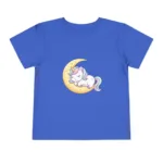 Unicorn Toddler Tshirt - Sleeping on Moon for Girls - Image 18