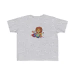 Super Mouse & Lion Playing Rainbow Yarn Short Sleeve Toddler Tshirt - Image 3
