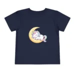 Unicorn Toddler Tshirt - Sleeping on Moon for Girls - Image 20