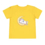Unicorn Toddler Tshirt - Sleeping on Moon for Girls - Image 13