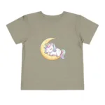 Unicorn Toddler Tshirt - Sleeping on Moon for Girls - Image 11