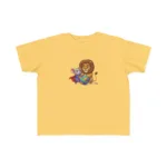 Super Mouse & Lion Playing Rainbow Yarn Short Sleeve Toddler Tshirt - Image 4