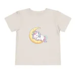 Unicorn Toddler Tshirt - Sleeping on Moon for Girls - Image 10