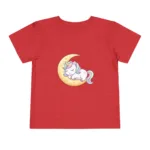 Unicorn Toddler Tshirt - Sleeping on Moon for Girls - Image 23