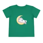 Unicorn Toddler Tshirt - Sleeping on Moon for Girls - Image 15