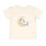 Unicorn Toddler Tshirt - Sleeping on Moon for Girls - Image 9