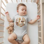 Giraffe Best Friends Baby Girl Short Sleeve Bodysuit - Image 2