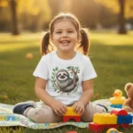 Sloth Toddler Tshirt - Hanging on Tree - Image 2