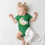 Sleeping Unicorn Moon for Girl Short Sleeve Bodysuit - Image 5