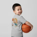 Lion & Mouse Playing Basketball - Short Sleeve Toddler Tshirt - Image 3