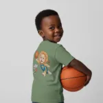 Lion & Mouse Playing Basketball - Short Sleeve Toddler Tshirt - Image 4
