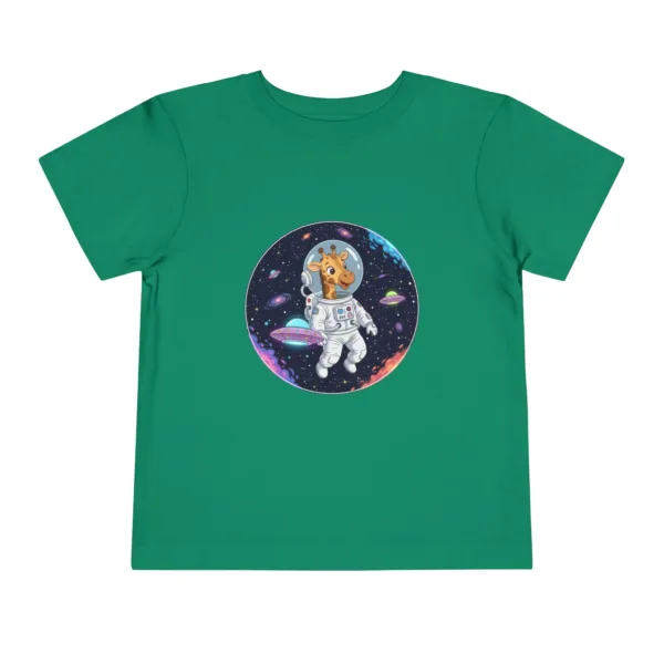 Giraffe: The Cosmic Explorer - Toddler Short Sleeve Tshirt