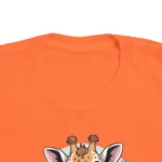 Giraffe and Kitten Playful Rainbow Yarn Short Sleeve Toddler Tshirt - Image 9