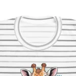 Giraffe and Kitten Playful Rainbow Yarn Short Sleeve Toddler Tshirt - Image 10