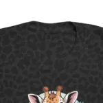 Giraffe and Kitten Playful Rainbow Yarn Short Sleeve Toddler Tshirt - Image 13