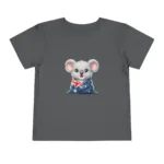 Cute Koala Wrapped in Australian Flag Toddler Short Sleeve T-Shirt Tee - Image 5