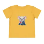 Cute Koala Wrapped in Australian Flag Toddler Short Sleeve T-Shirt Tee - Image 7