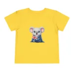 Cute Koala Wrapped in Australian Flag Toddler Short Sleeve T-Shirt Tee - Image 8