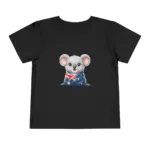 Cute Koala Wrapped in Australian Flag Toddler Short Sleeve T-Shirt Tee - Image 10