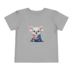 Cute Koala Wrapped in Australian Flag Toddler Short Sleeve T-Shirt Tee - Image 6
