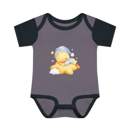 Baby Bodysuit with Sleeping Duck on Star — Cute Infant Onesie for Newborns & Baby Shower Gift – 11676414787398024183 – primary front