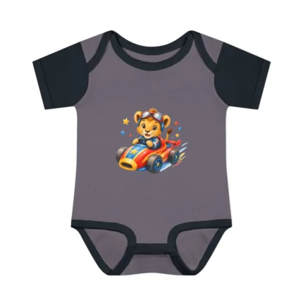 Baby Racing Bear Bodysuit — Cute Infant Racer Onesie – 13446488146261397648 – primary front