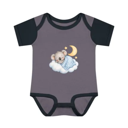 Koala Dream Baby Bodysuit — Cute Sleeping Koala on Cloud Infant Onesie – 31291183605308966883 – primary front